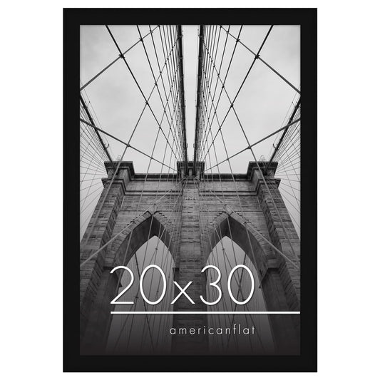 Americanflat 20x30 Poster Frame with Polished Plexiglass - Epic Collection - Gallery Wall Frames with Engineered Wood - Wide Photo Frame for Wall Display - Black