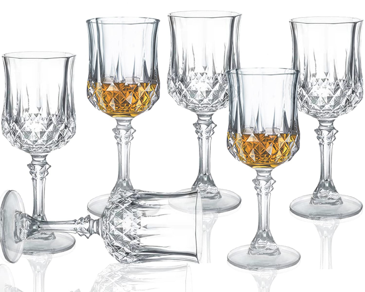 Srgeilzati Cordial Glasses with Stem,Sherry Glasses | Port glasses | Crystal Shot glasses | Limoncello glasses 1.75 oz (Set of 6)