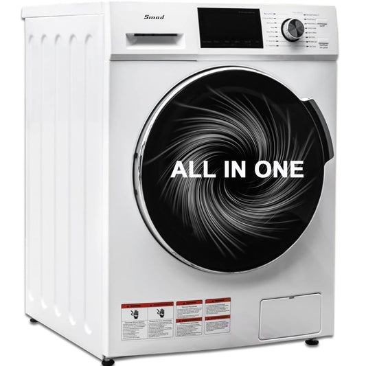 All in One Washer and Dryer Combo,Compact Washer Dryer Combo 24 inch, 2.7 cu.ft. 26 lbs Front Load Washer Dryer in One, 1400 RPM,Child Lock,16 Cycles for Laundry,Apartment,Dorm