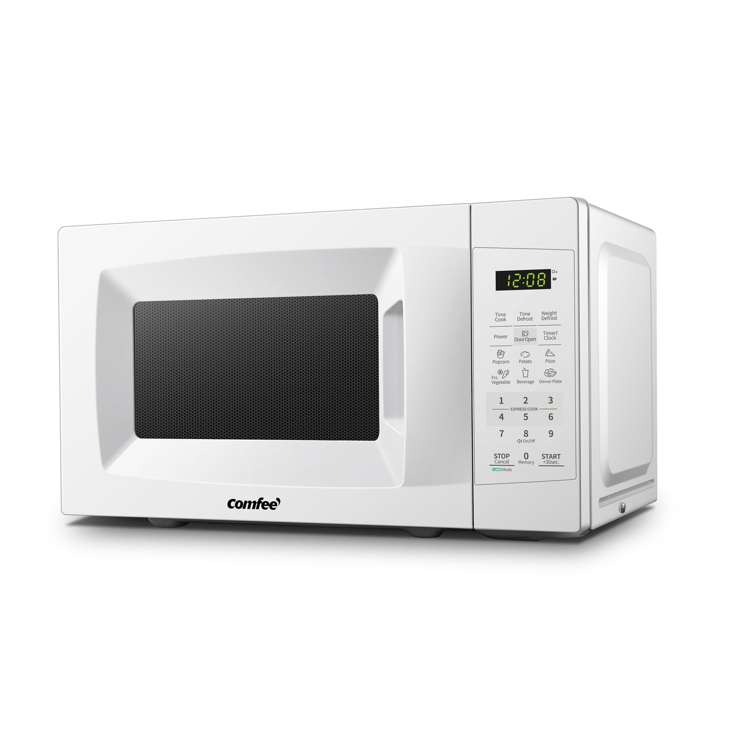 COMFEE' EM720CPL-PM Countertop Microwave Oven with Sound On/Off, ECO Mode and Easy One-Touch Buttons, 0.7 Cu Ft/700W, Pearl White