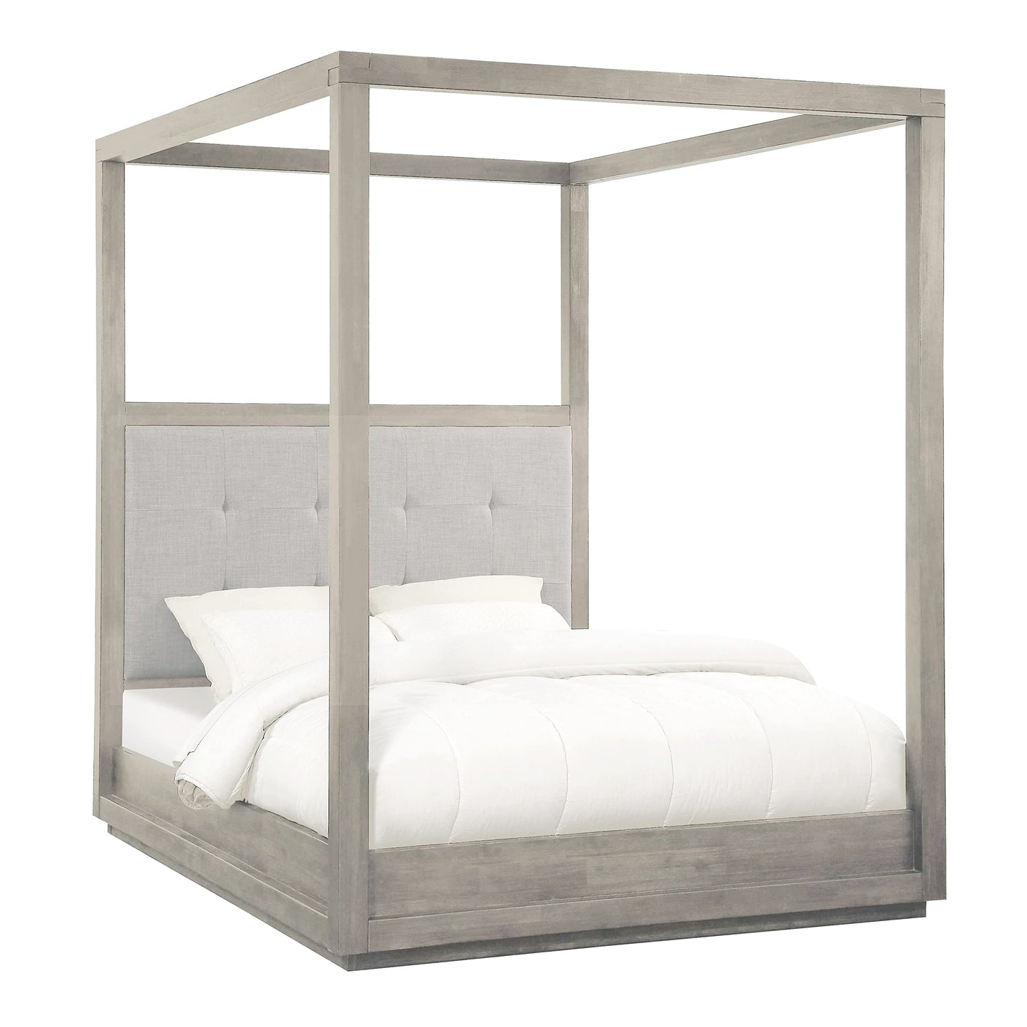 Modus Furniture Solid-Wood Canopy Bed, California King, Oxford - Mineral