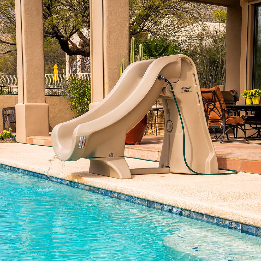 S.R. Smith 660-209-5810 SlideAway Removable In-Ground Pool Slide, Taupe