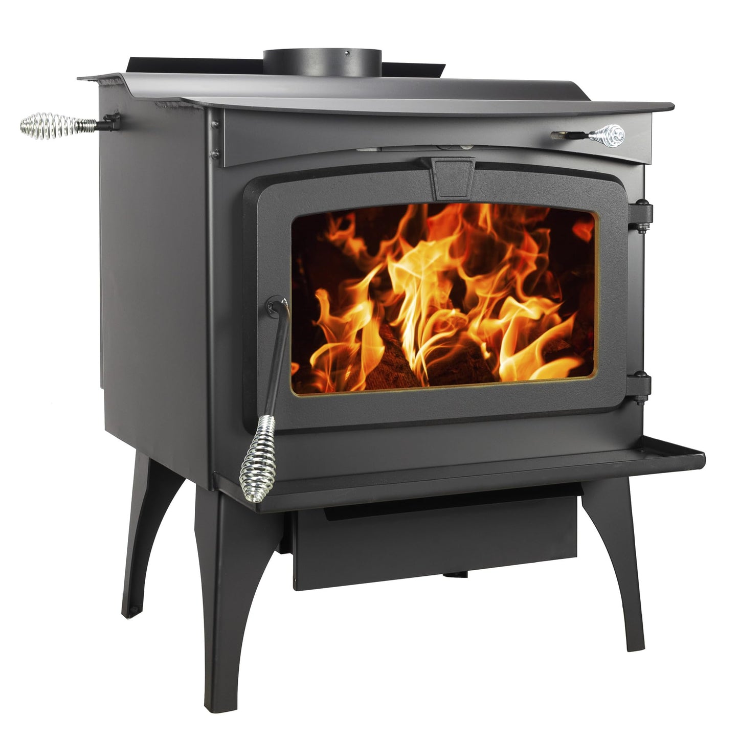 Pleasant Hearth 2,200 Sq. Ft w/Blower Wood Stove, Black