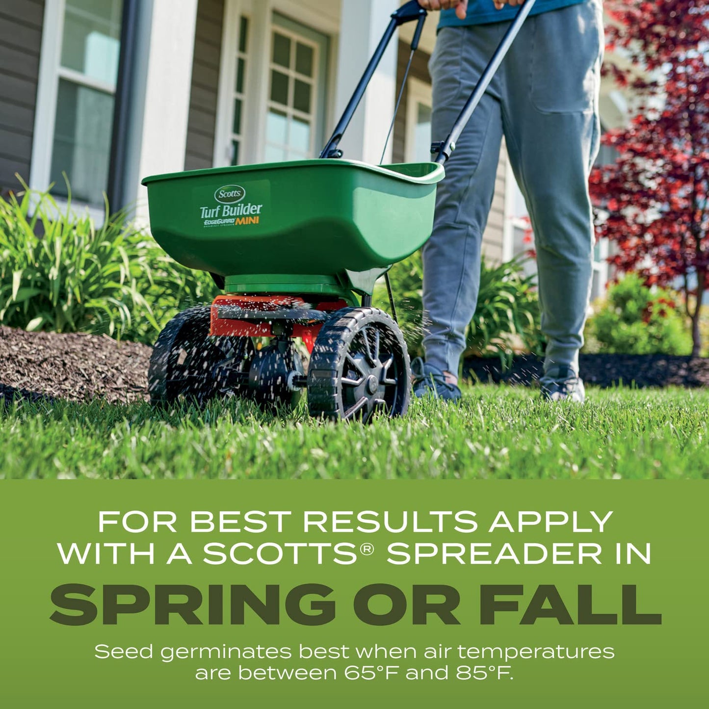 Scotts Turf Builder Grass Seed Tall Fescue Mix with Fertilizer and Soil Improver, Resists Harsh Conditions, 32 lbs.