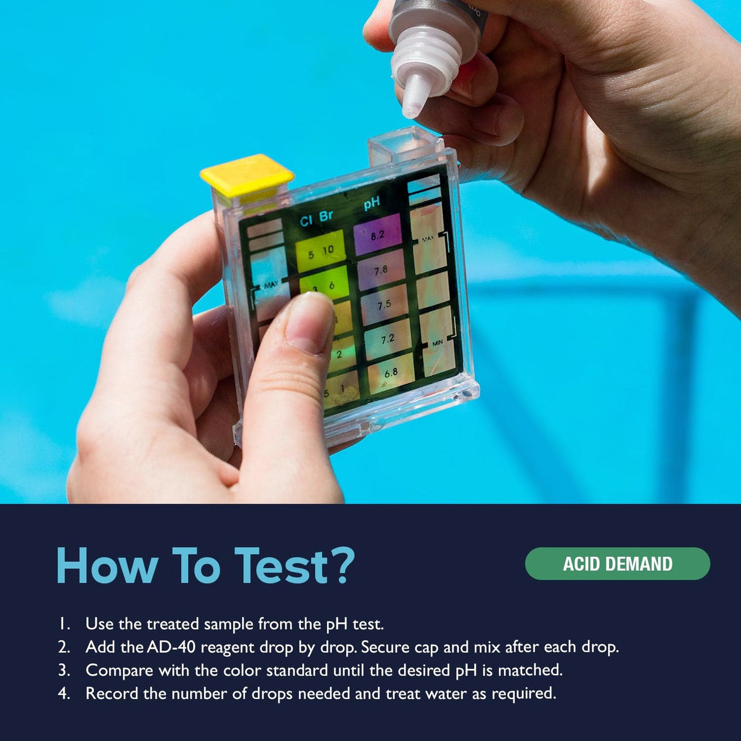 Lupo 5-in-1 Water Test Kit for Swimming Pools & Spas | Water Chemical Test Kit for Total Chlorine, Total Bromine, pH, Acid Demand and Total Alkalinity