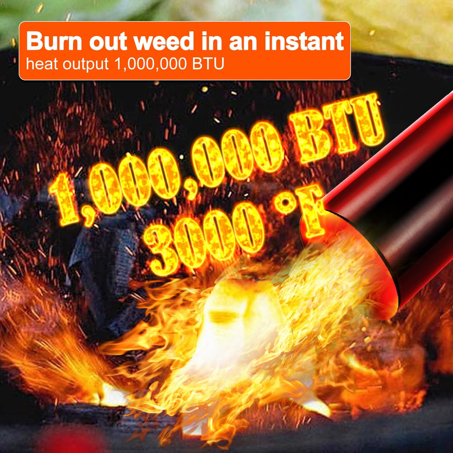 SCHTUMPA Weed Burner Torch 1,000,000BTU Weed Torch 35IN Propane Torch