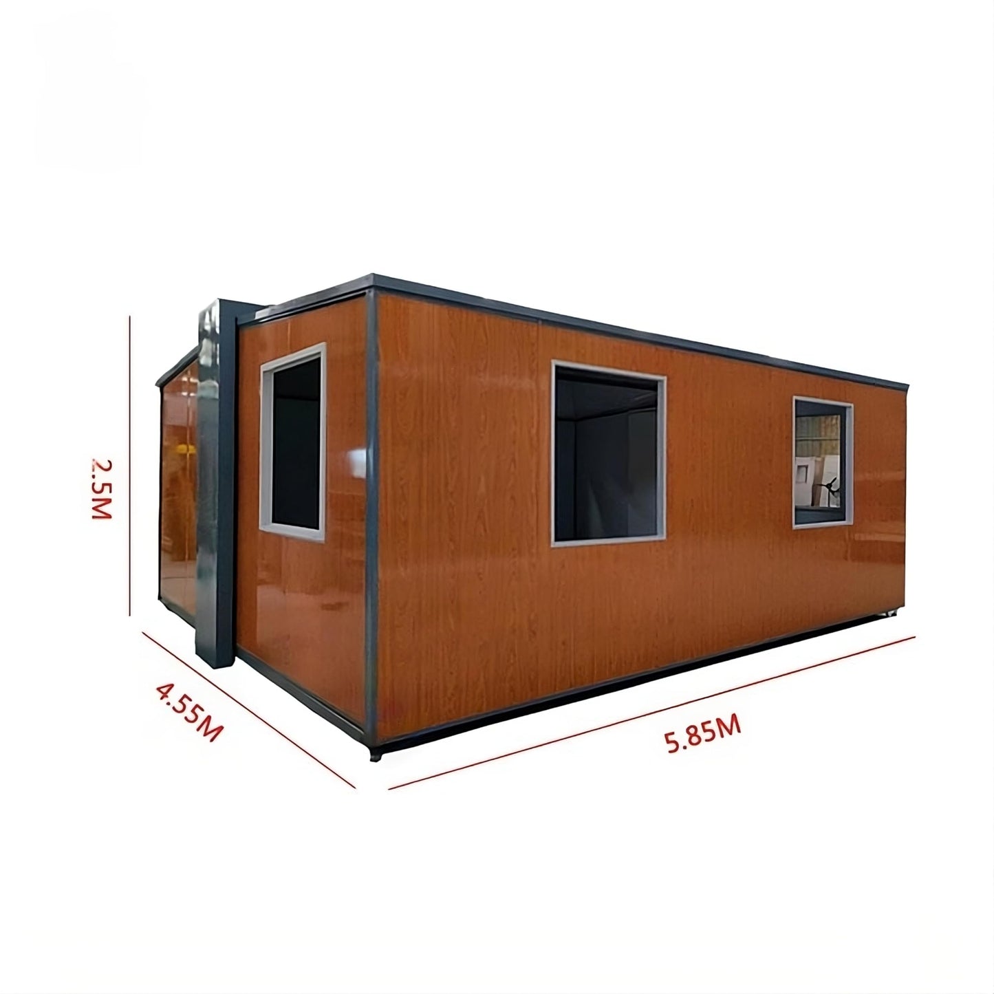 Prime Porch Portable Prefabricated Tiny Container Home 15x20ft, Mobile Expandable Plastic Prefab Container House for Hotel, Booth, Office, Guard House, Shop, Villa, Warehouse, Workshop