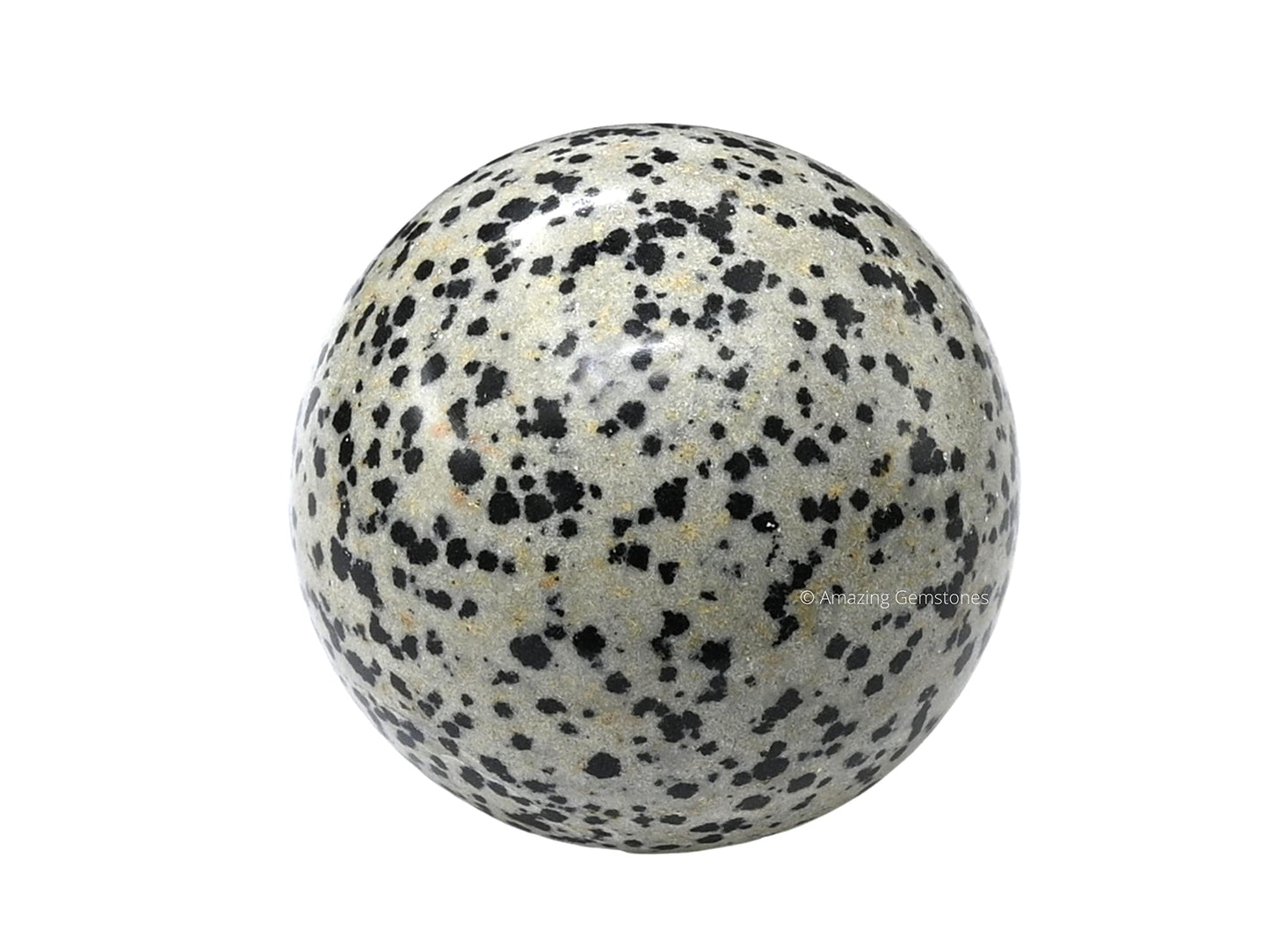 Dalmatian Jasper Crystal Ball with Stand - 2" Inches Crystal Sphere Meditation Balls for Witchcraft and Decorative Balls