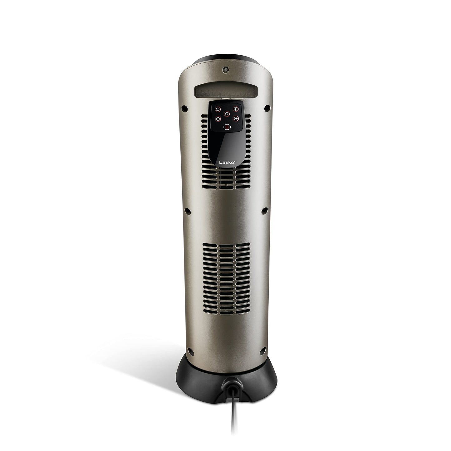 Lasko Oscillating Ceramic Tower Space Heater for Home with Adjustable Thermostat, Timer and Remote Control, 22.5 Inches, Grey/Black, 1500W, 751320