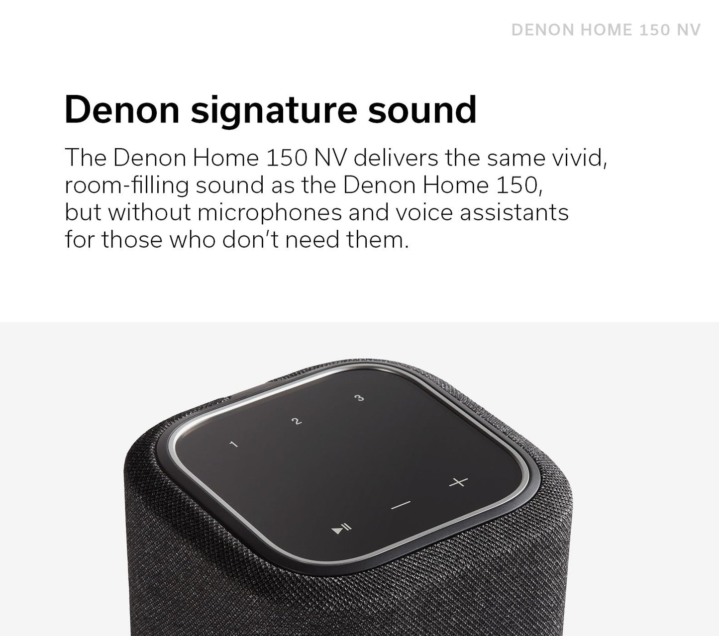 Denon Home 150 NV Wireless Speaker (Black), 1" Tweeter, 3.5" Woofer, Home Speaker with HEOS Built-in, AirPlay 2, and Bluetooth, Multi-Room Streaming, Simple Setup, Compact Design