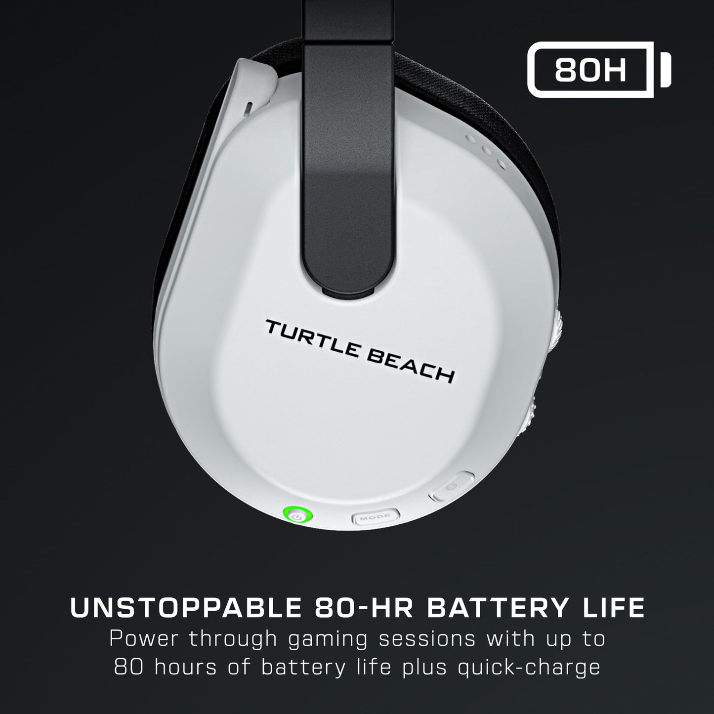 Turtle Beach Stealth 600 Gen 3 Wireless Multiplatform Amplified Gaming Headset for Xbox Series X|S, Xbox One, PC, PS5, PS4, Mobile – Bluetooth, 80-Hr Battery, AI Noise-Cancelling Mic – White