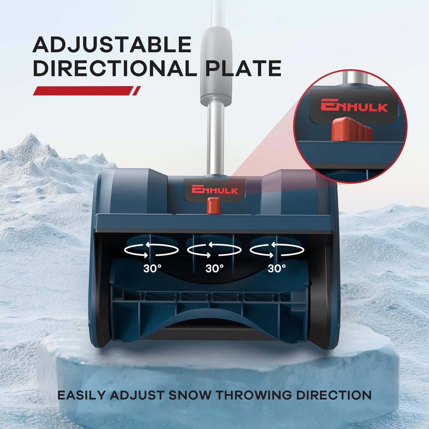 Snow Shovel, 20V | 12-Inch | 4-Ah Cordless Snow Blower, Battery Powered Snow Blower with Directional Plate & Adjustable Front Handle (4-Ah Battery & Quick Charger Included)