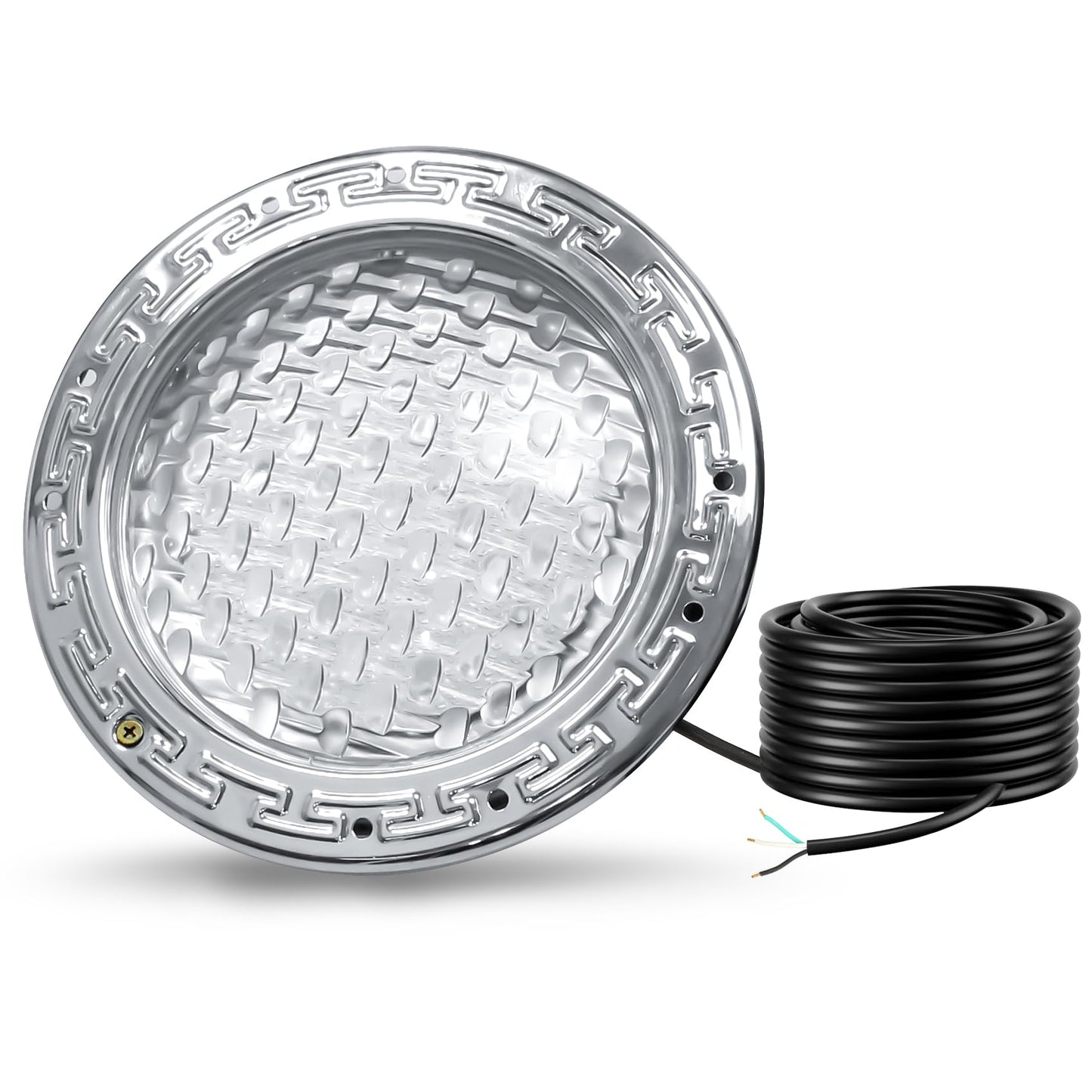 SOLAR SPORTS LED Pool Lights for Inground Pools, 120V Pool Lights White, 10 Inch Inground Pool Light 120v Suitable for 10 Inch Wet Niche, Underwater Pool Light,35W, 50 Foot Cord.