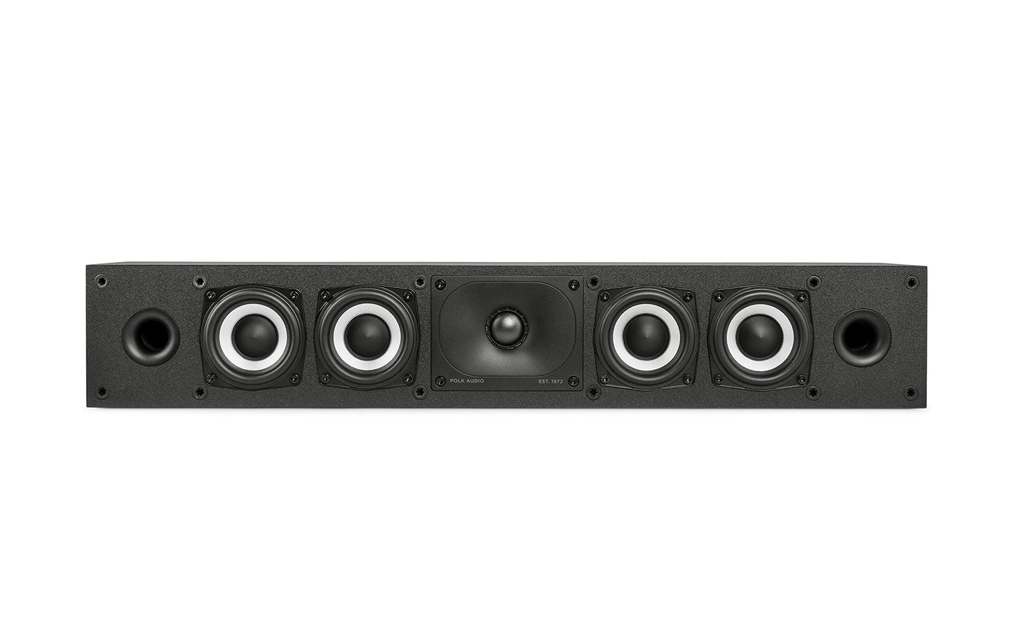 Polk Monitor XT35 Slim Center Channel Speaker - Hi-Res Audio Certified, Dolby Atmos & DTS:X Compatible, 1" Terylene Tweeter & Four 3" Dynamically Balanced Woofer, Wall-Mountable, Midnight Black