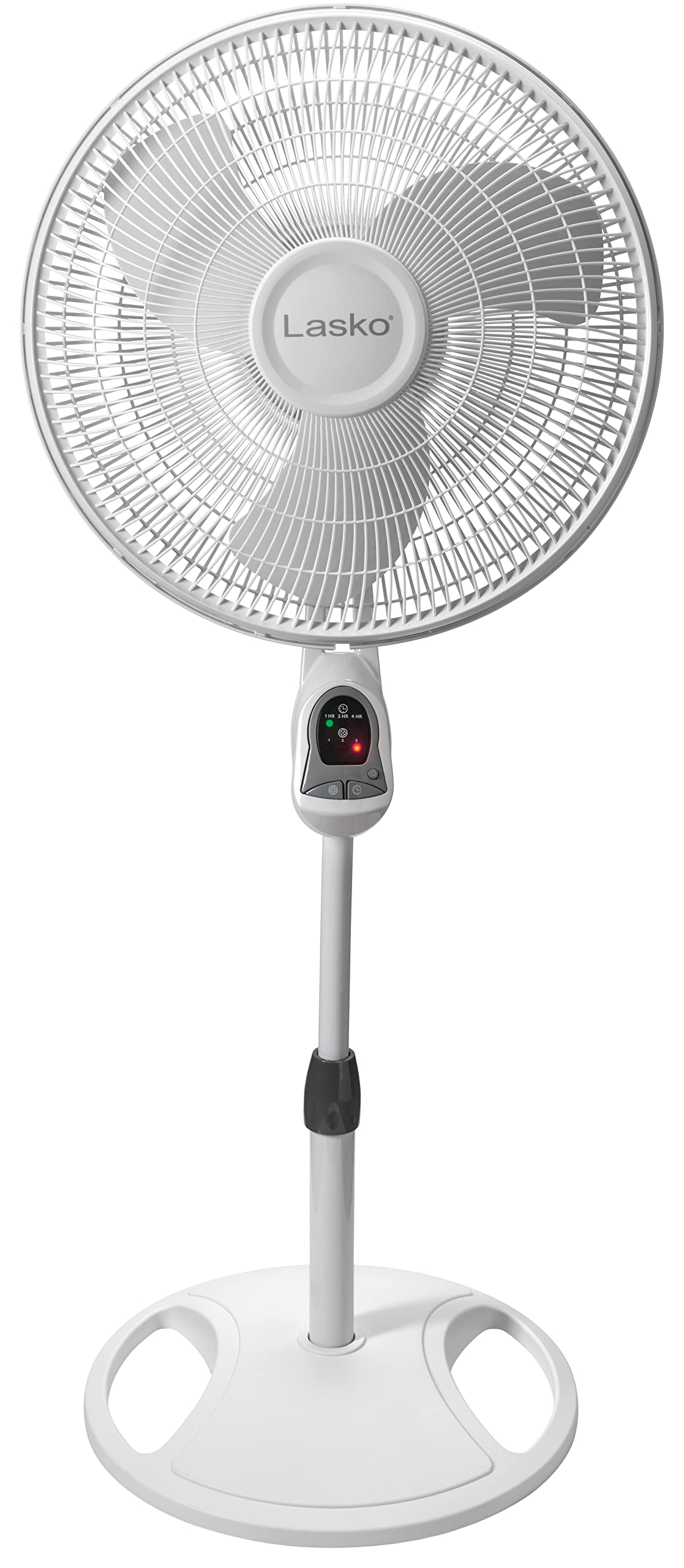 Lasko Oscillating Adjustable Pedestal Stand Fan with Timer and Remote for Indoor, Bedroom, Living Room, Home Office & College Dorm Use, 16 Inch, White, 1646