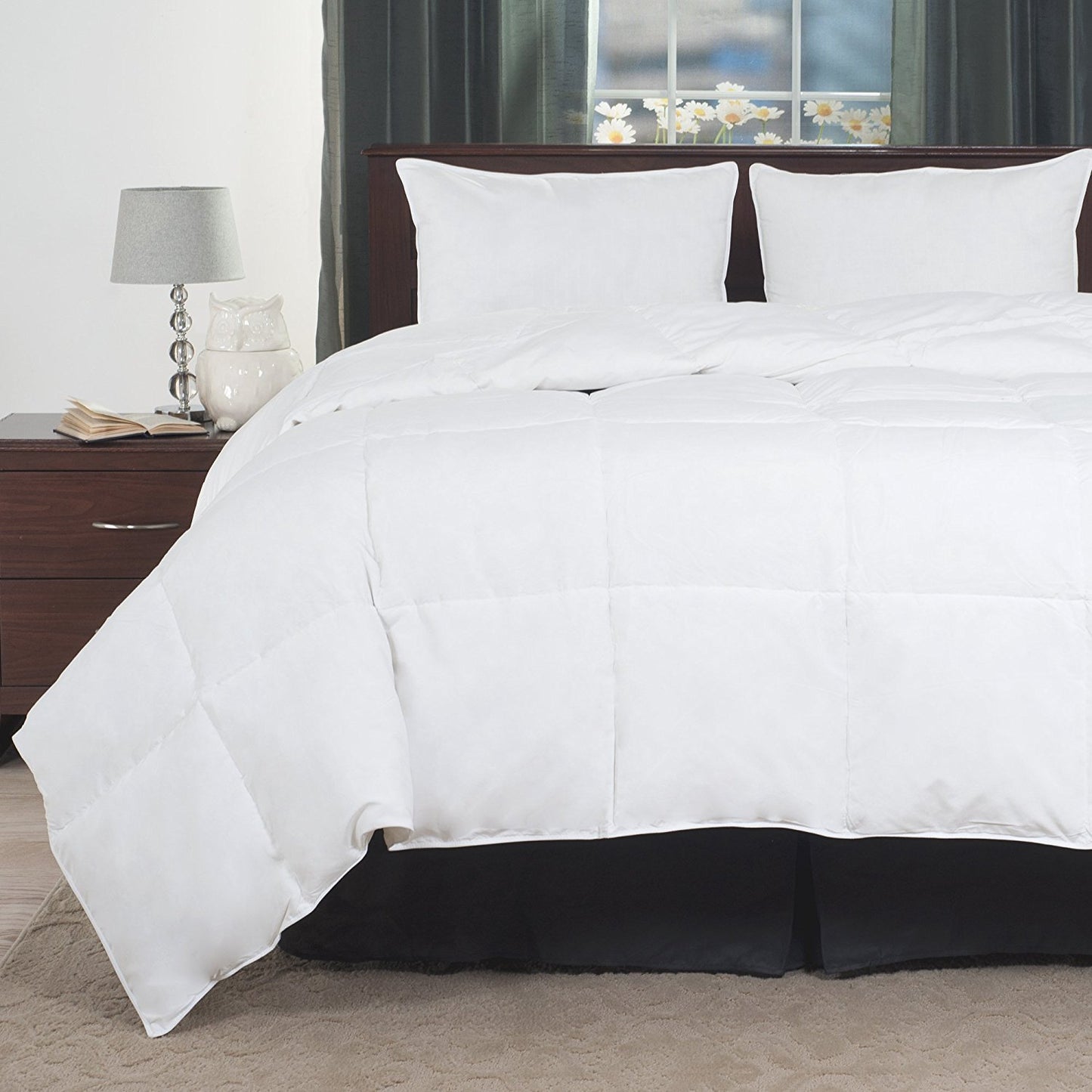 Lavish Home Alternative Comforter, Twin, White