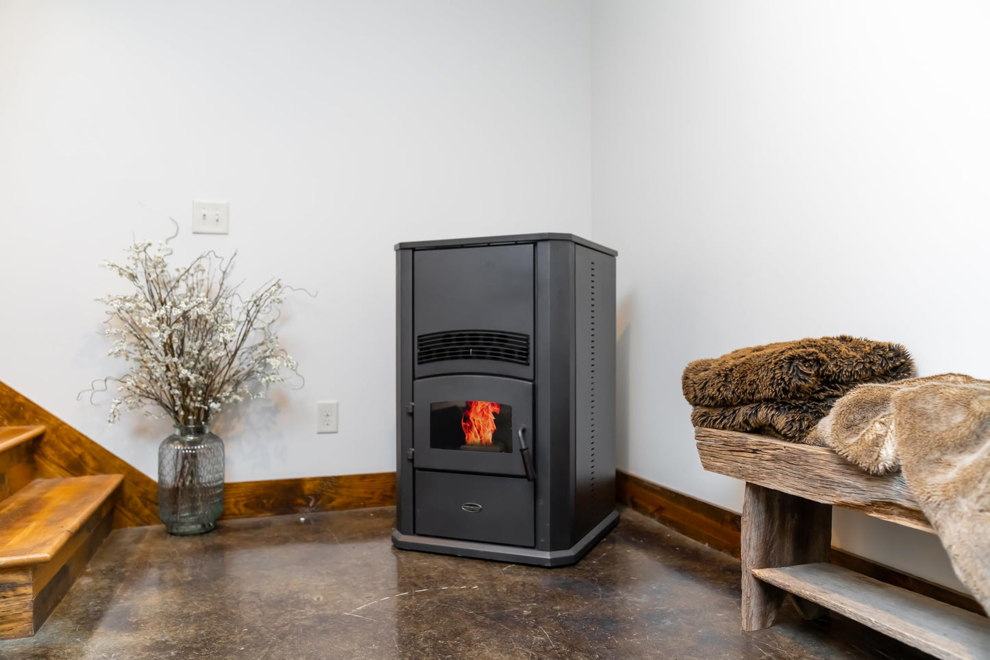 Comfortbilt HP42-Alpine Modern Pellet Stove 2800 SQFT Heating 120 Hopper EPA Cert