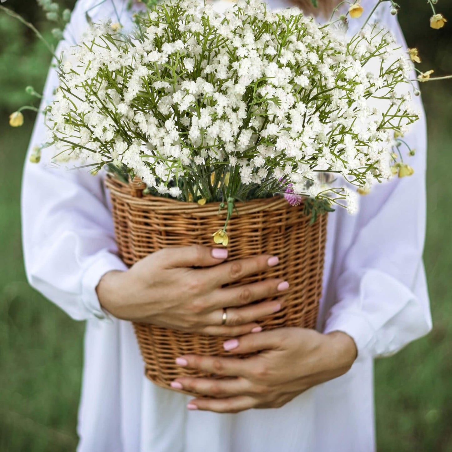 Sukh 10PCS Baby Breath Artificial Flowers Fake Babys Breath Gypsophila Flowers Bulk Realistic Artificial Flowers Bouquet Flores Artificiales para Decoracion for Wedding Party Home Decoration