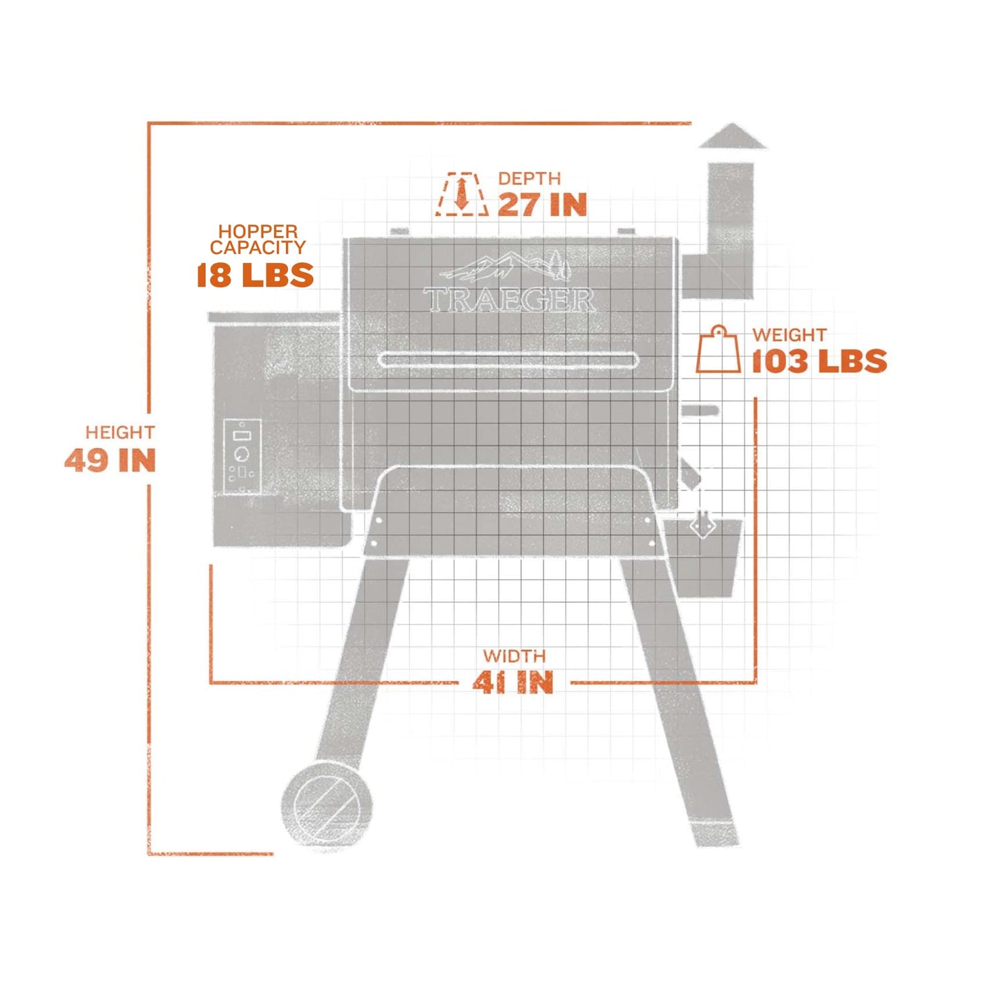 Traeger Grills Pro 22 Electric Wood Pellet Grill and Smoker, Bronze, 572 Square Inches Cook Area, 450 Degree Max Temperature, Meat Probe, 6 in 1 BBQ Grill