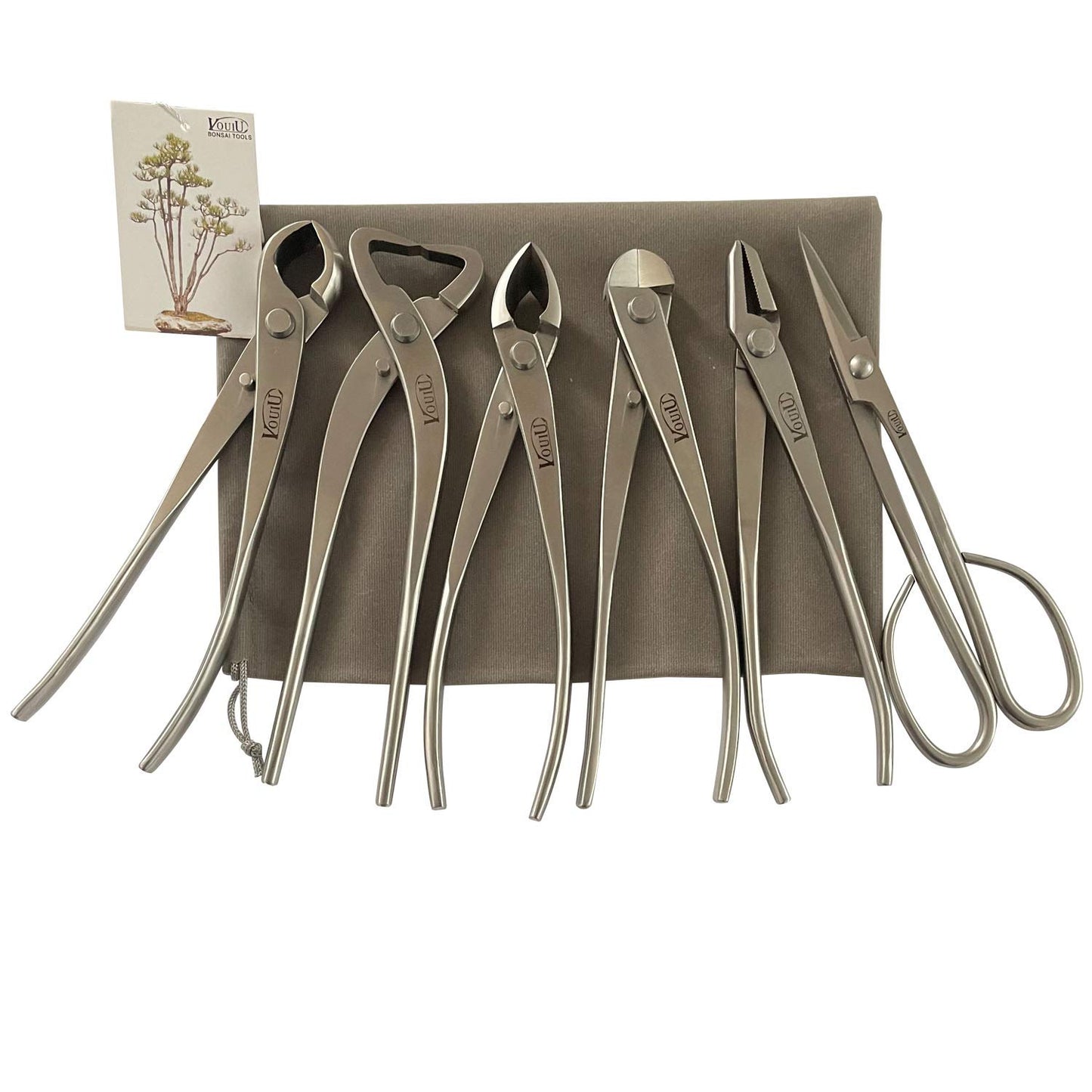 vouiu 6-Piece Bonsai Tool Set,Knob Cutter,Trunk Splitter,Concave Cutter,Wire Cutter,Jin Pliers,Bonsai Scissors