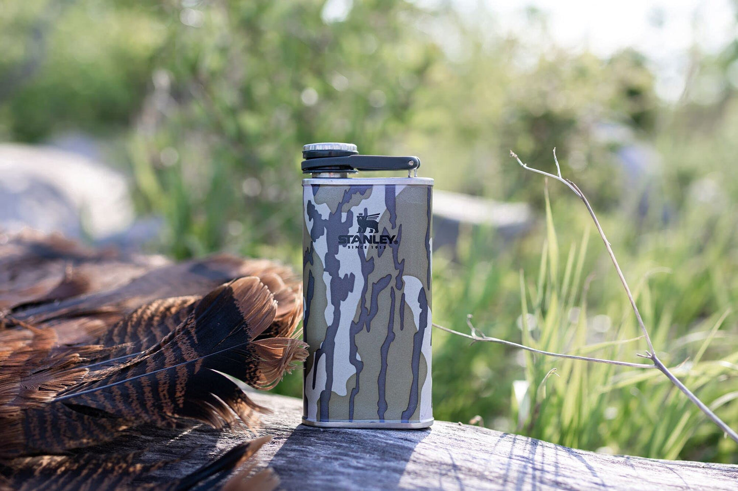 Stanley x Mossy Oak® Classic Flask 8oz with Never-Lose Cap, Wide Mouth Stainless Steel Hip Flask for Easy Filling & Pouring, Insulated BPA-Free Leak-Proof Flask