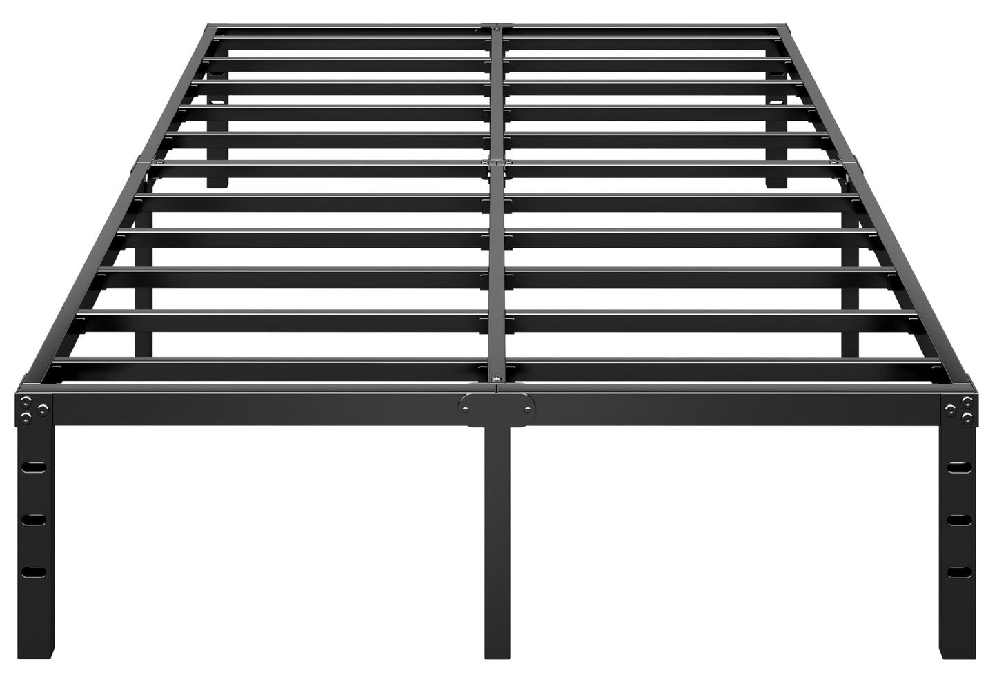 HLIPHA Metal Platform Bed Frame 18 Inch Tall Bed No Box Spring Needed,King Size Bed with Heavy Duty Strong Support Slats,Easy to Assemble,Black