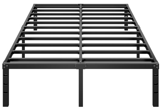 HLIPHA Metal Platform Bed Frame 18 Inch Tall Bed No Box Spring Needed,King Size Bed with Heavy Duty Strong Support Slats,Easy to Assemble,Black