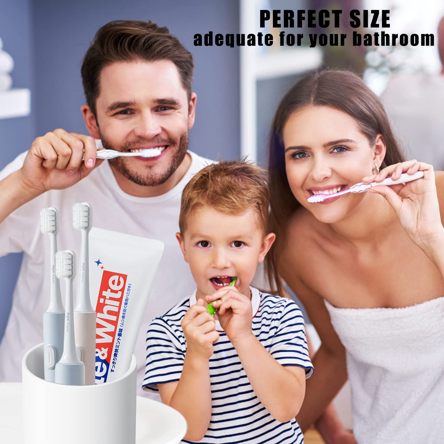 Bathroom Tumbler Cup 10.5oz Reusable Unbreakable Toothbrush Cup 300ml Mouthwash Cups Plastic Easy to Clean Bathroom Cup Toothbrush Holder Adequate for Your Bathroom (PP 2PCS, White)