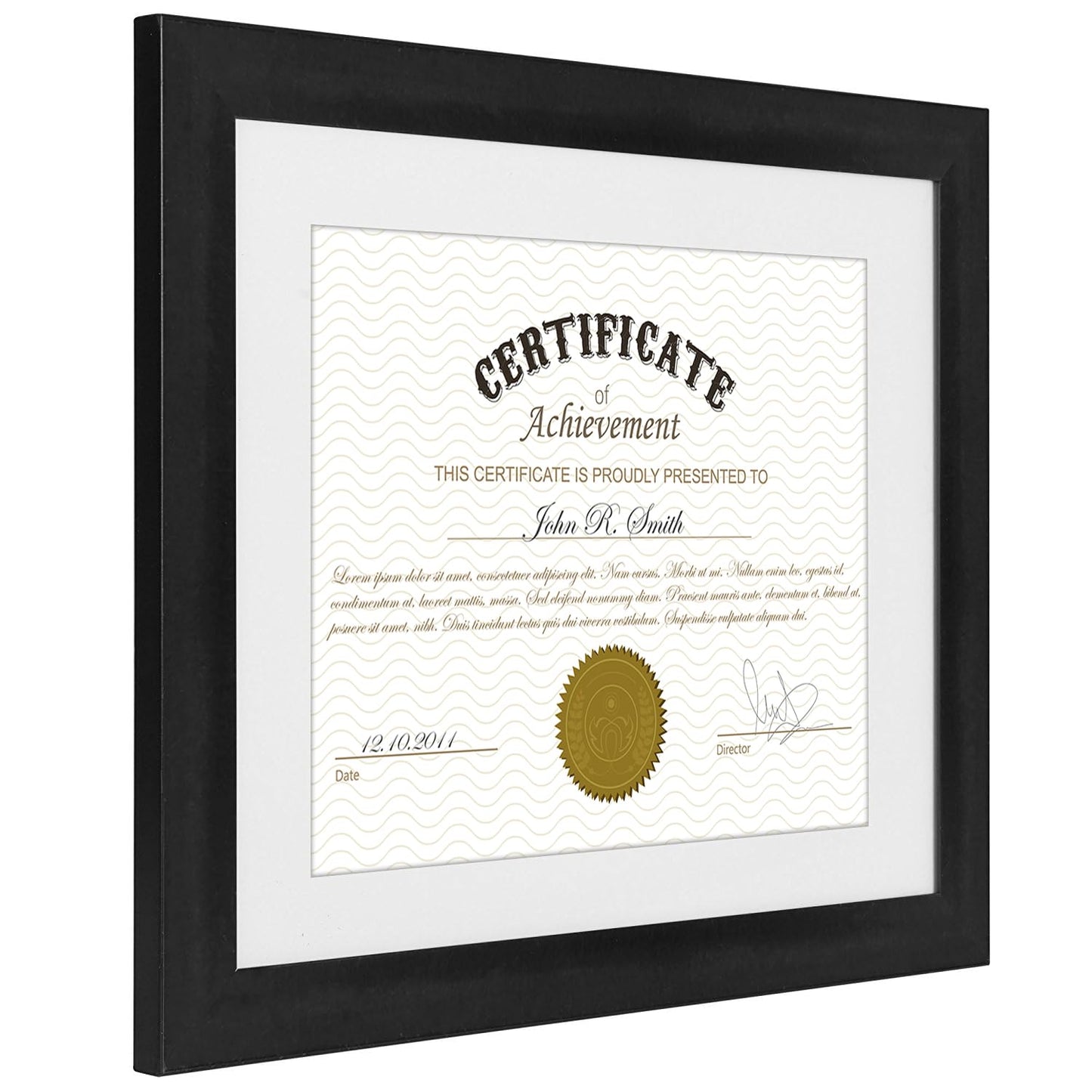 Americanflat 11x14 Diploma Frame with Shatter-Resistant Glass - Set of 2 - Use as 8.5x11 Frame with Mat or 11x14 Frame without Mat - Legacy Collection - Thin Picture Frame for Wall Display - Black