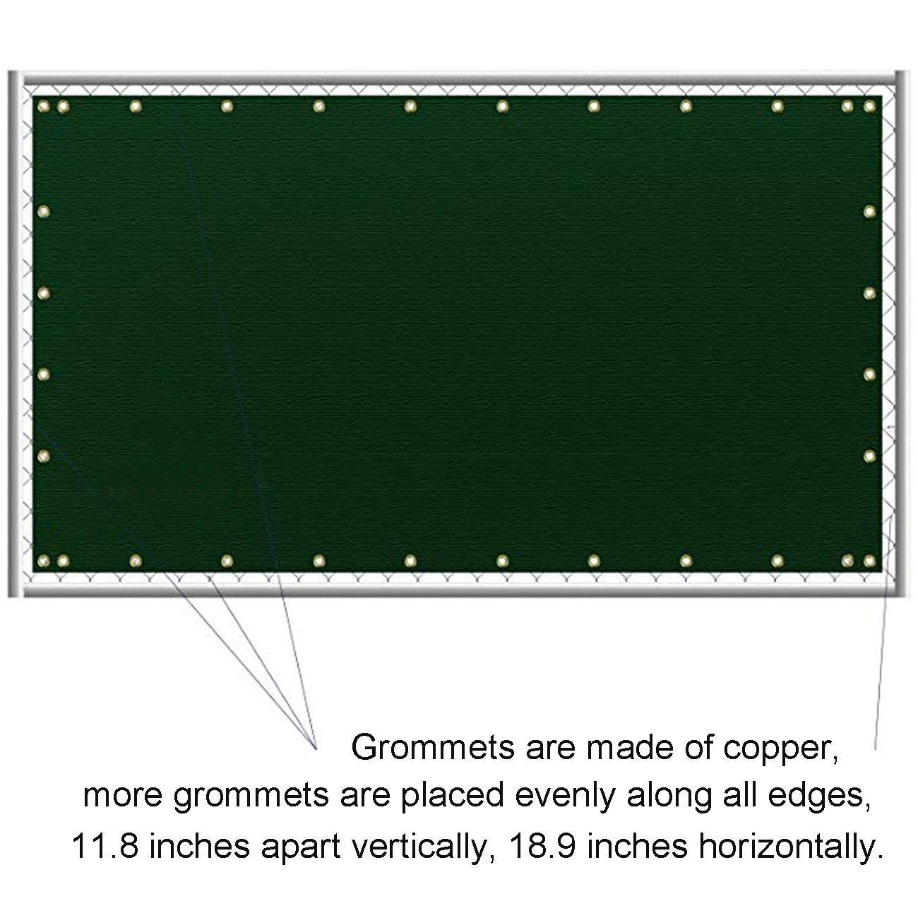 Sunnyglade 6 feet x 50 feet Privacy Screen Fence Heavy Duty Fencing Mesh Shade Net Cover for Wall Garden Yard Backyard (6 ft X 50 ft, Green)