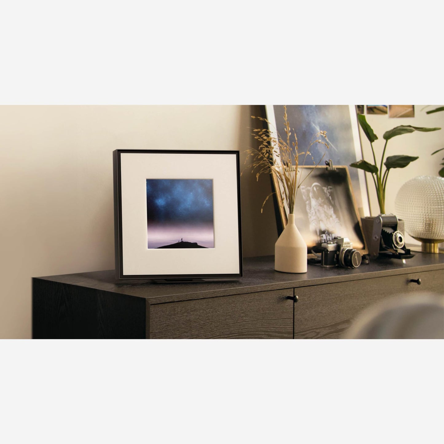 SAMSUNG LS60D Music Frame Smart Speaker with Dolby Atmos Audio, Q-Symphony, Customizable Design, Wide Range Sound, Wireless Wi-Fi and Bluetooth Music Streaming, HW-LS60D/ZA