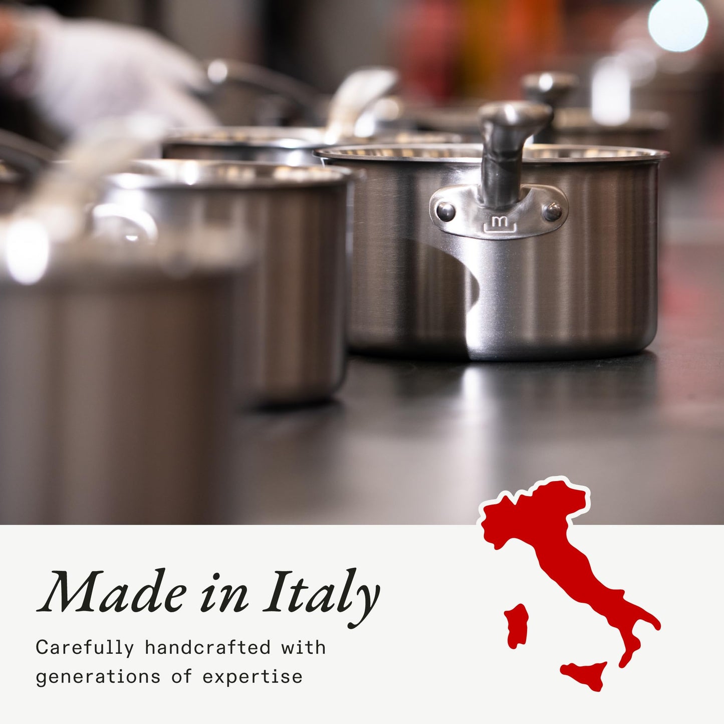 Made In Cookware - 3.5 Quart Stainless Steel Saute Pan - 5 Ply Stainless Clad - Professional Cookware - Induction Compatible - Crafted in Italy