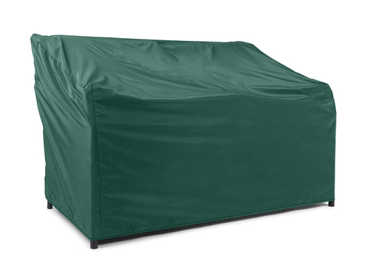 Covermates Outdoor Patio Bench Cover - Light Weight Material, Weather Resistant, Elastic Hem, Seating and Chair Covers, 62W x 32D x 34H, Green