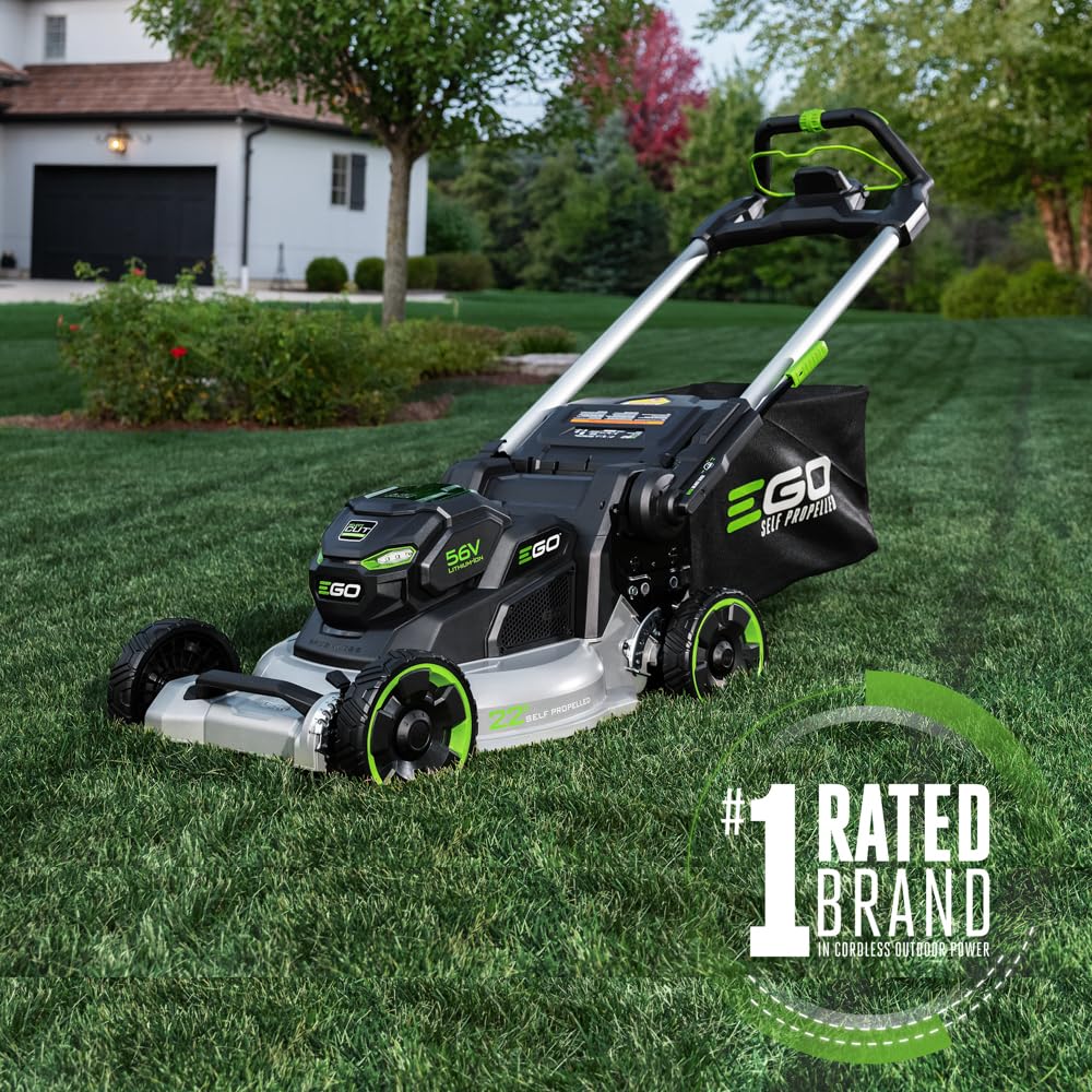 EGO LM2206SP 22inch Aluminum Deck Select Cut™ Self-Propelled Lawn Mower, 10.0Ah Battery and 700W Turbo Charger Included