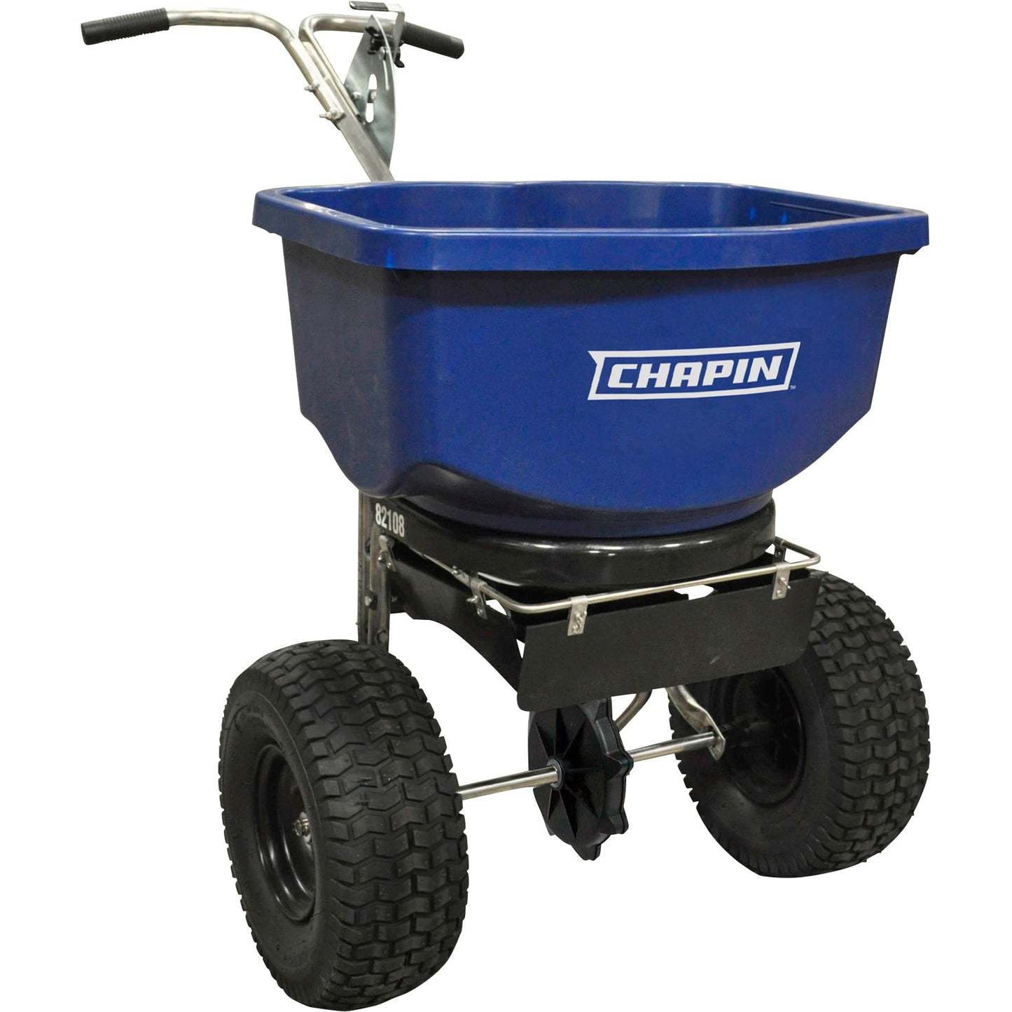 Chapin International Chapin 82108B 100-pound Professional Salt and Ice Melt Broadcast Spreader, 14" Tires, Blue