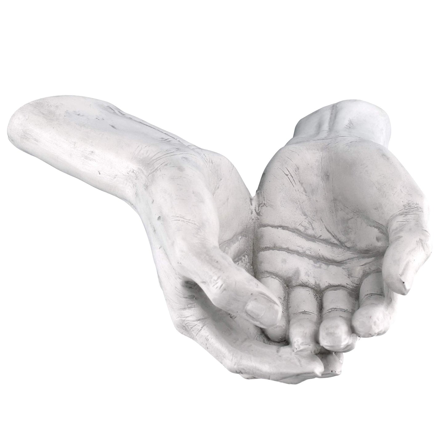 Design Toscano The Offering Hands Wall Sculpture, 11" Wx8 Dx3.5 H, Antique Stone