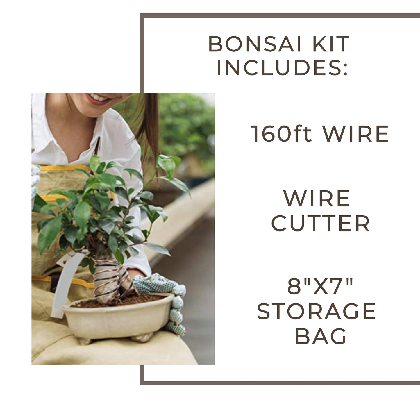 Leaves and Soul Tree Training Wire Kit - 5 Rolls (160ft) Aluminum Alloy Bonsai Plant Training Wire | Wire Cutter | Canvas Storage Bag - Bonsai Accessories for Beginners & Professionals