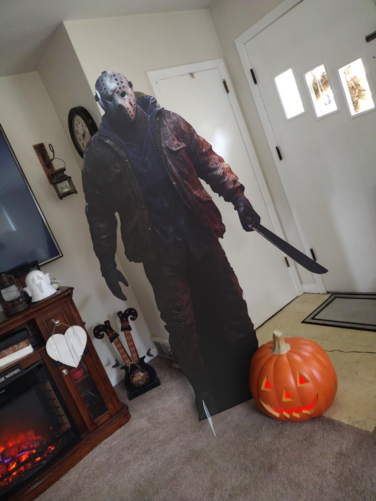 lckellong Life Size Horror Cardboard Cutout Halloween Michael Figure Decorations - Man 2 Red