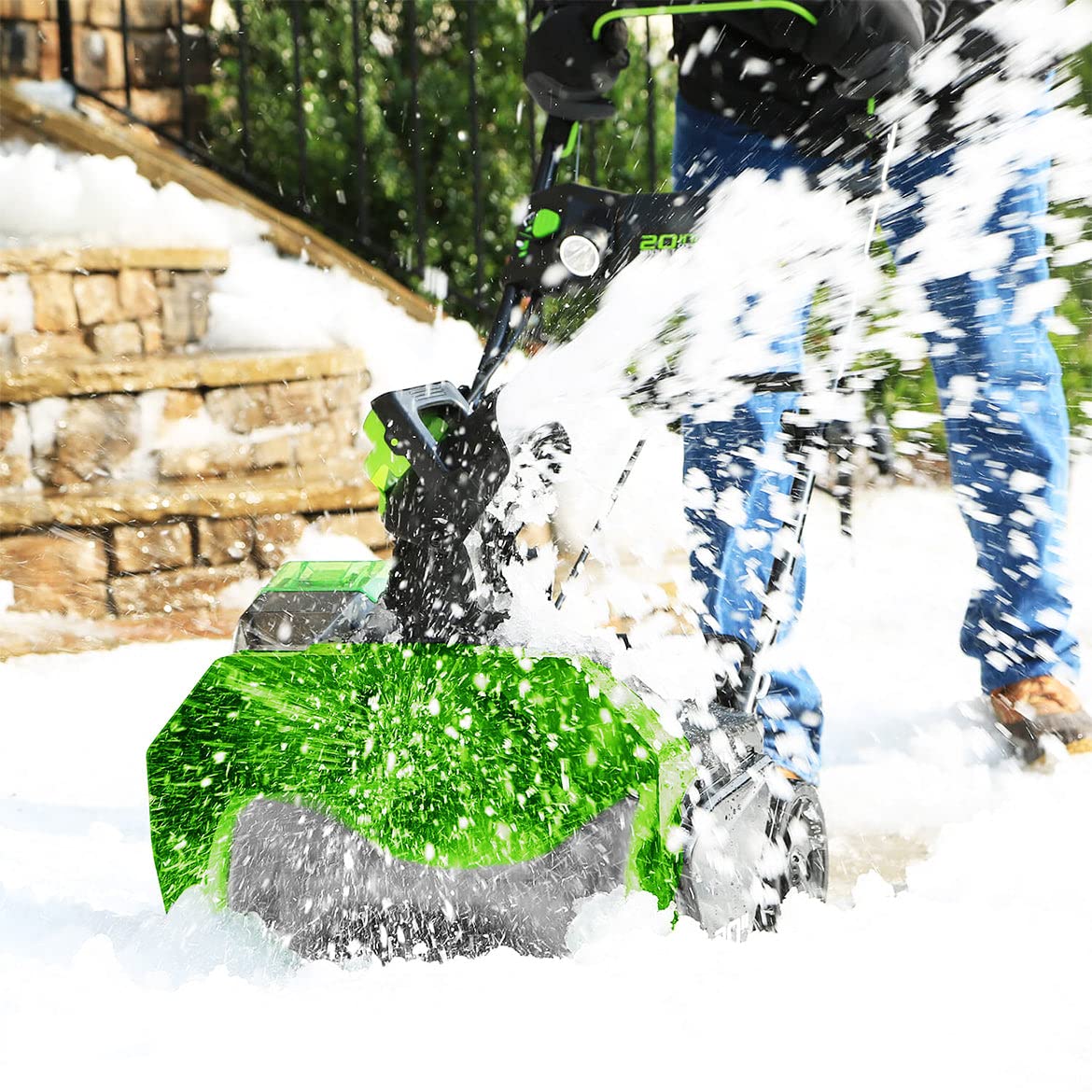 Greenworks 40V (75+ Compatible Tools) 20” Brushless Cordless Snow Blower, 4.0Ah Battery and Charger Included