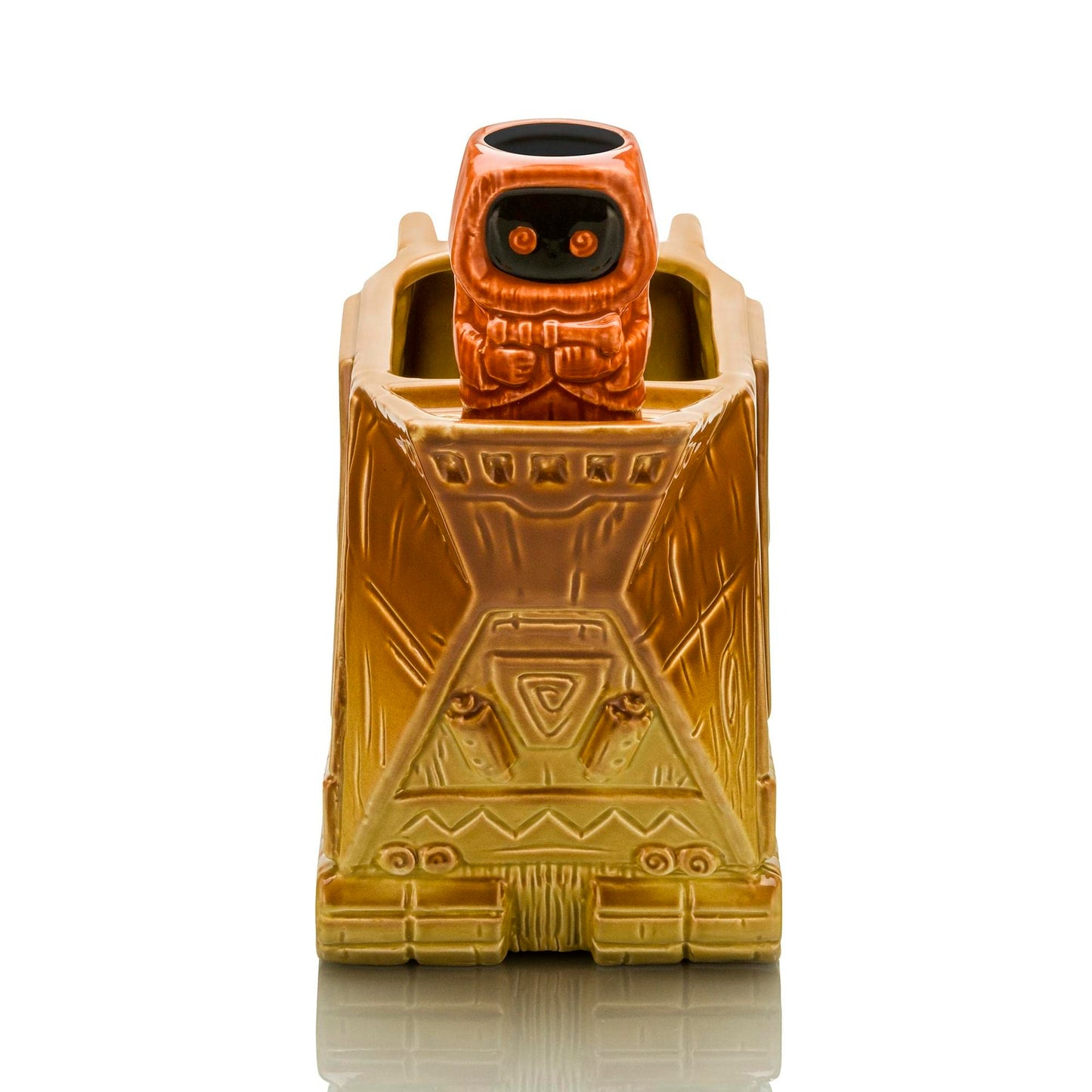 Geeki Tikis Star Wars Sandcrawler Punch Bowl Set With Jawa Mini Muglet | Cocktail Tumbler Shot Glasses and Party Snack Bowl