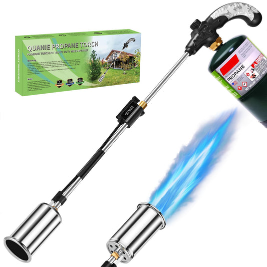 Weed Torch Propane Burner,1,200,000BTUs Blow Torch Flame Thrower,Weed Burner with Self Igniting and Ergonomic Handle for Outside Weeding,Roofing,Snow Melting,Charcoal Starter(Fuel Not Included)