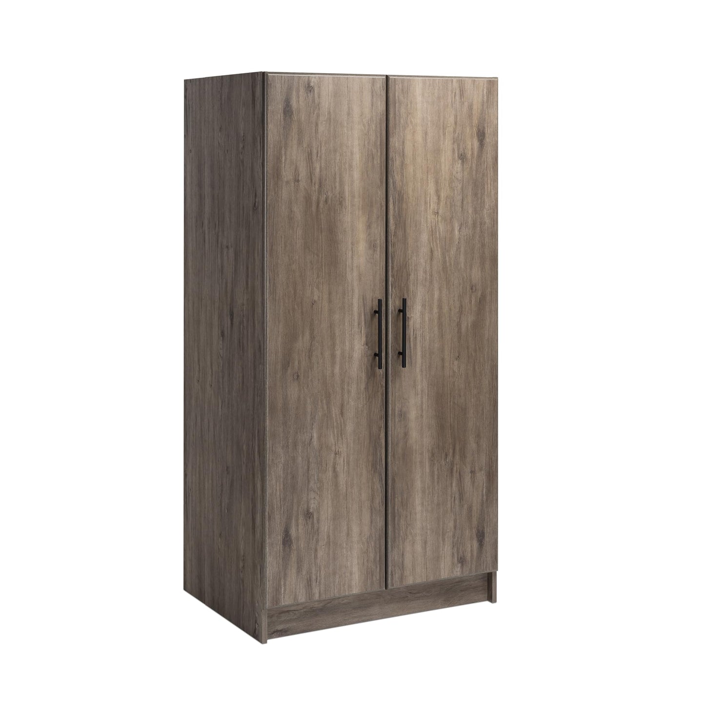 Prepac Elite 32" Storage Cabinet Closet, Gray Storage Cabinet, Linen Cabinet, Wardrobe Cabinet with Hanging Rail and Shelves 20" D x 32" W x 35" H, DEW-3264