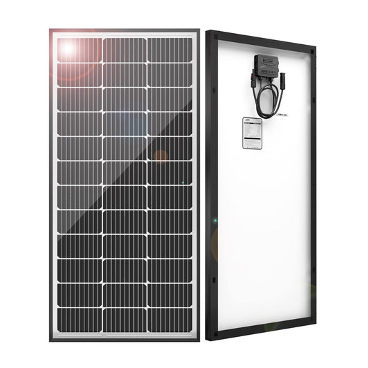 JJN 100 Watt Solar Panels 9BB 12 Volt Monocrystalline Solar Panel High Efficiency Solar Module PV Charge for RV Battery Boat Caravan and Other Off Grid System