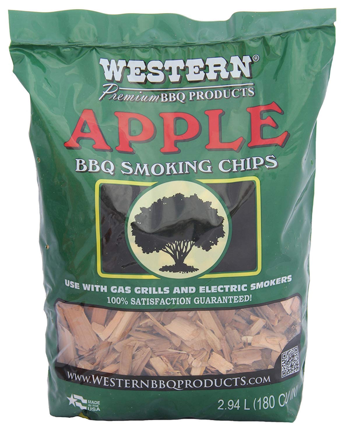 Western BBQ Smoking Wood Chips Variety Pack Bundle (4) Apple, Hickory, Mesquite and Pecan Flavors