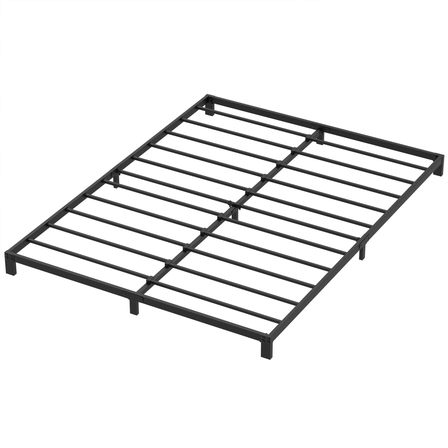 Vecilla Full Size Bed Frame 5 Inch Heavy Duty Metal Platform Low Profile Bed Frame No Box Spring Needed, Easy Assembly, Noise-Free, Black