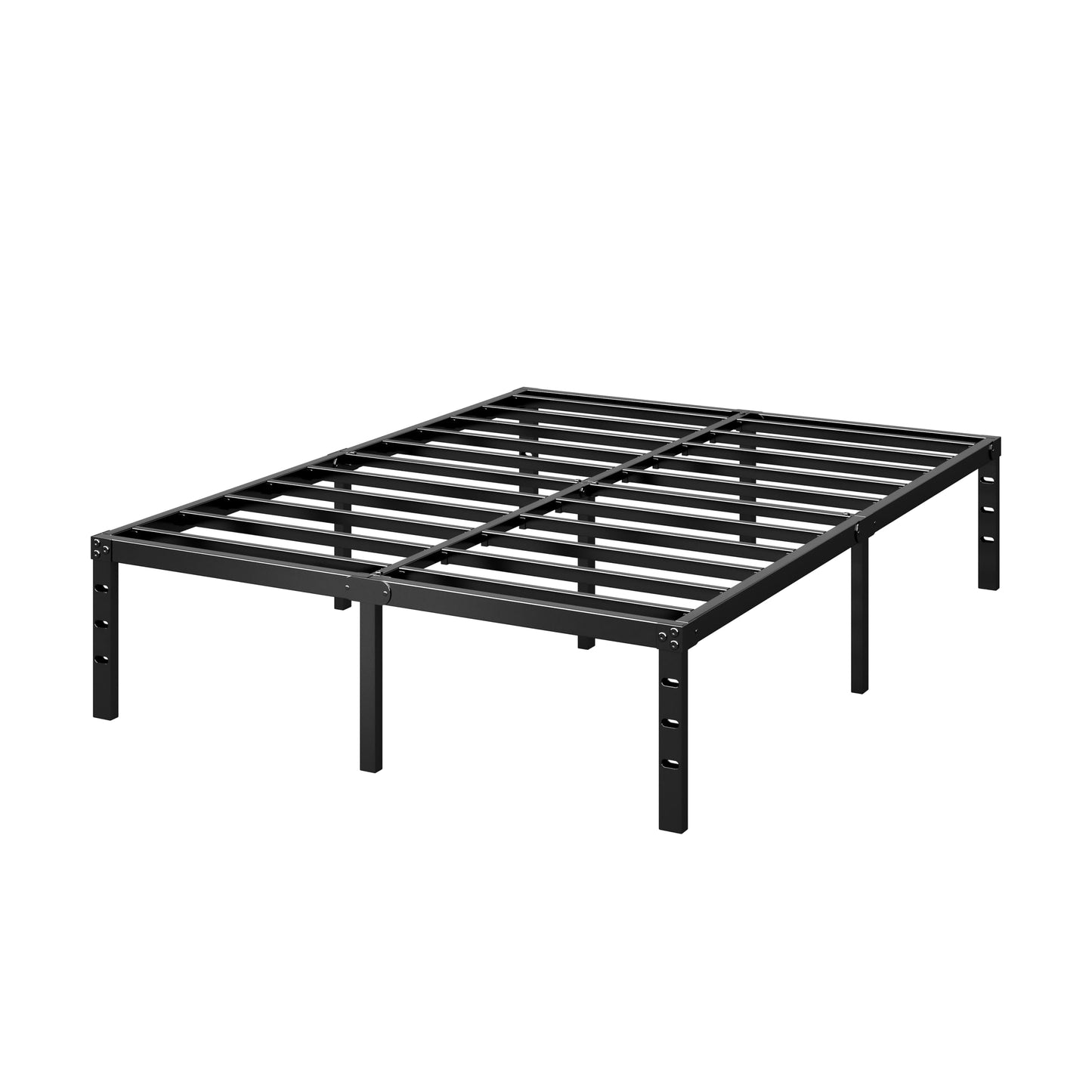 HLIPHA Metal Platform Bed Frame 18 Inch Tall Bed No Box Spring Needed,King Size Bed with Heavy Duty Strong Support Slats,Easy to Assemble,Black