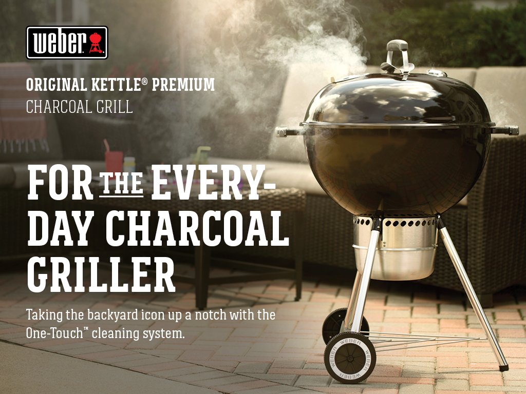 Weber Original Kettle Premium Charcoal Grill, 22-Inch, Black