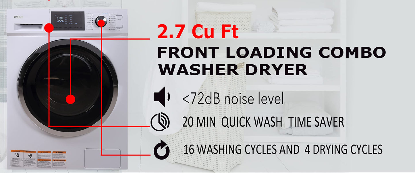 HAMILTON BEACH RWD270 Washer and Dryer Combo 2.7 cu ft - White