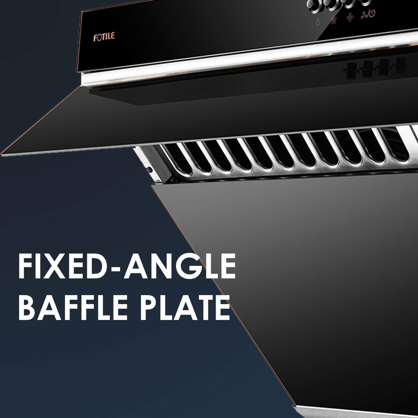 FOTILE JQG7522 30" Range Hood Unique Side-Draft Design for Under Cabinet or Wall Mount Modern Kitchen Vent Hood Powerful Motor LED Lights Mechanical Buttons (2. Onyx Black)