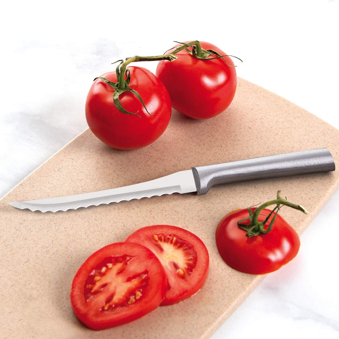 Rada Cutlery Tomato Slicing Knife – Stainless Steel Blade With Aluminum Handle Made in USA, 8-7/8 Inches